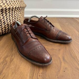 Alden x Brogue Atom Blucher Brown Leather Calfskin $927 11 B Narrow